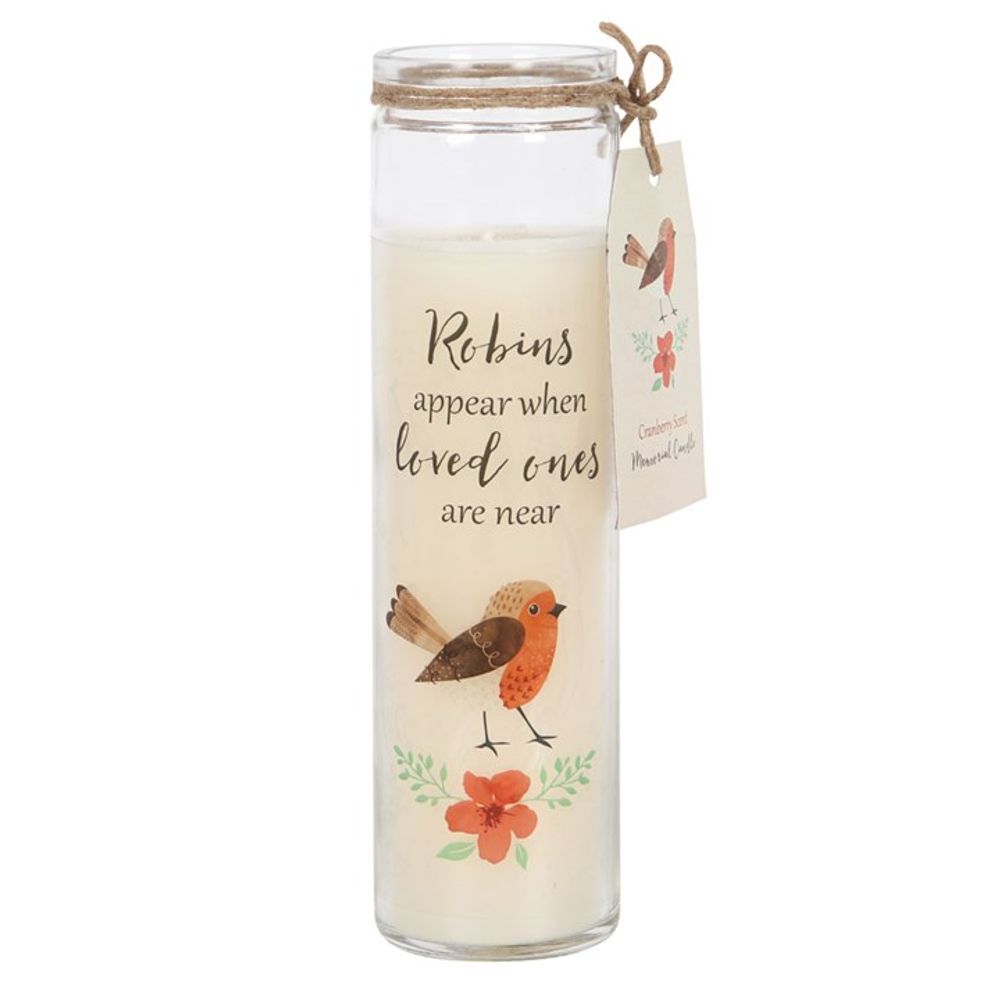 Robins Appear Cranberry Tube Candle