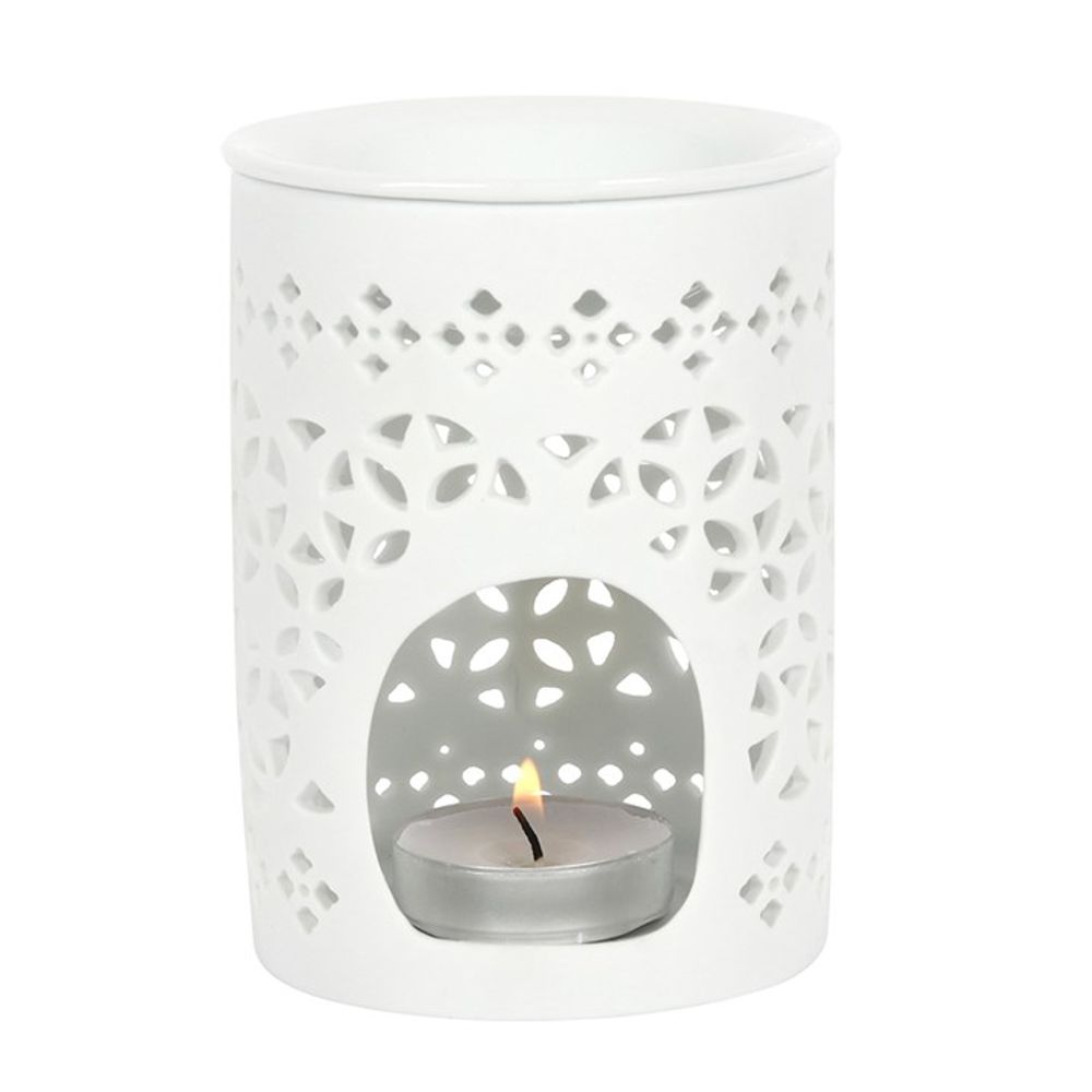 White Matte Cut Out Oil Burner