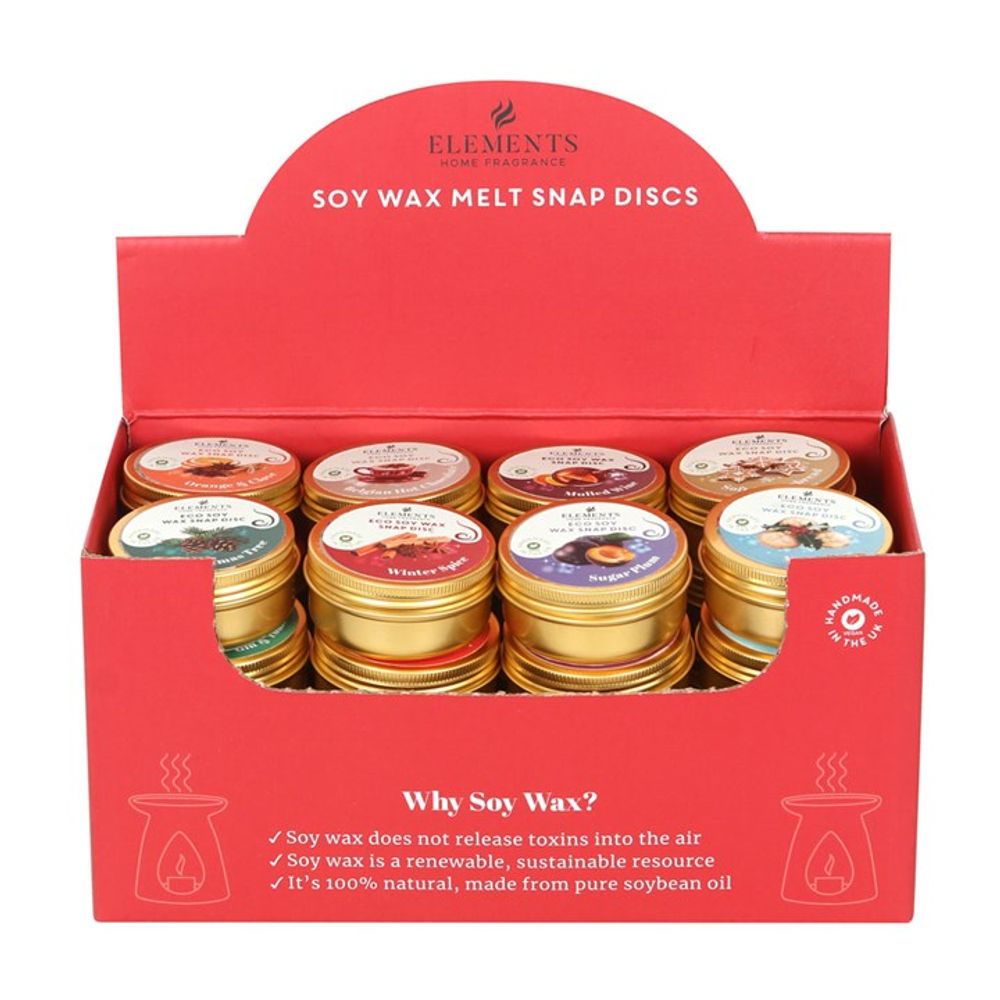 32 Christmas Soy Wax Snap Discs