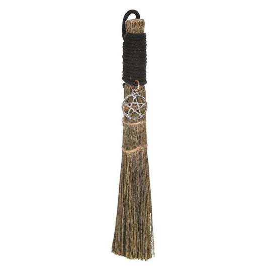 20cm Broom with Pentagram Charm