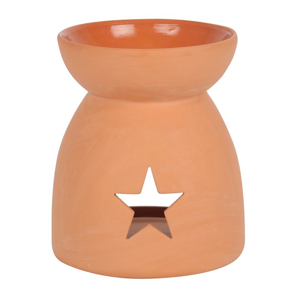 Star Cutout Terracotta Effect Oil Burner