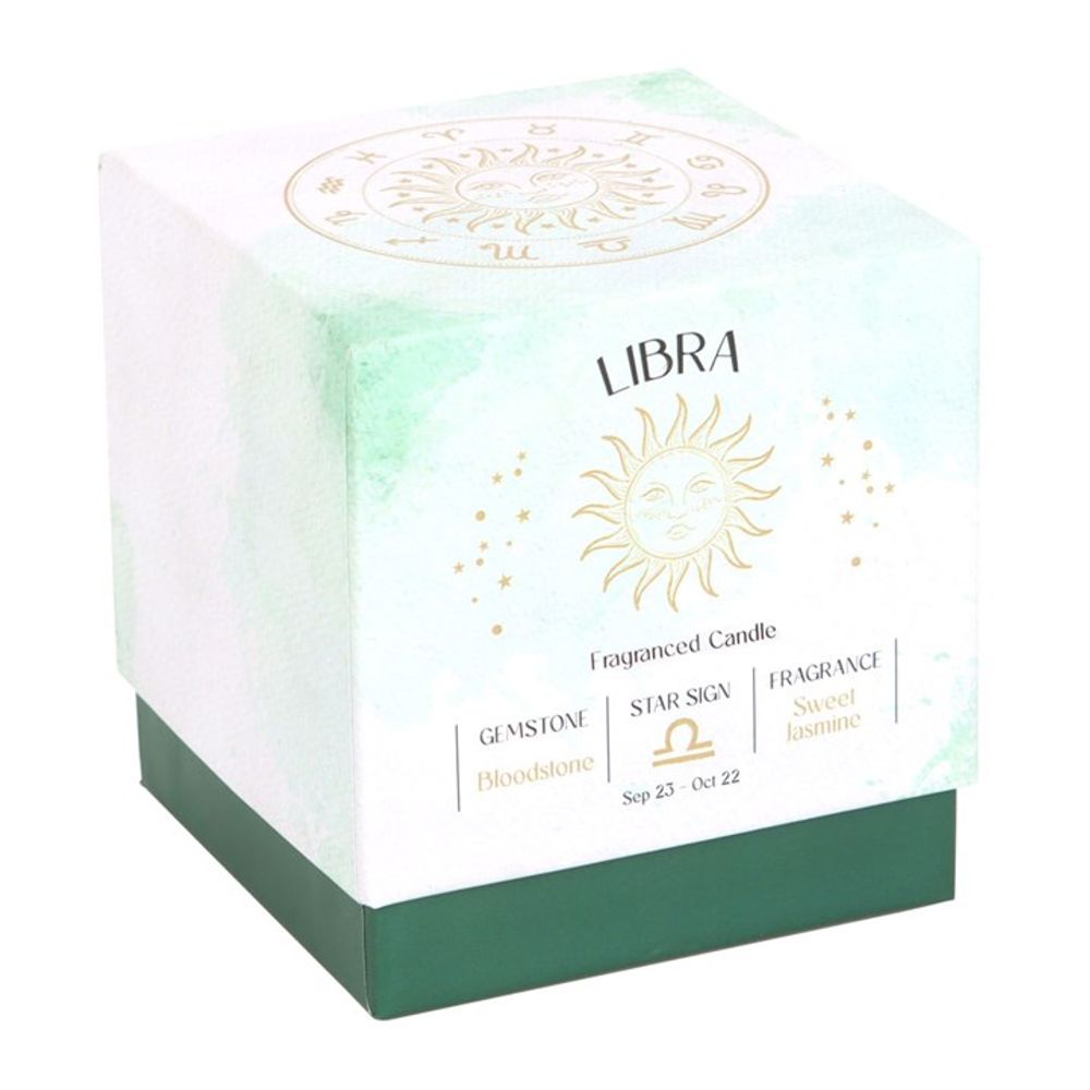 Libra Sweet Jasmine Gemstone Zodiac Candle