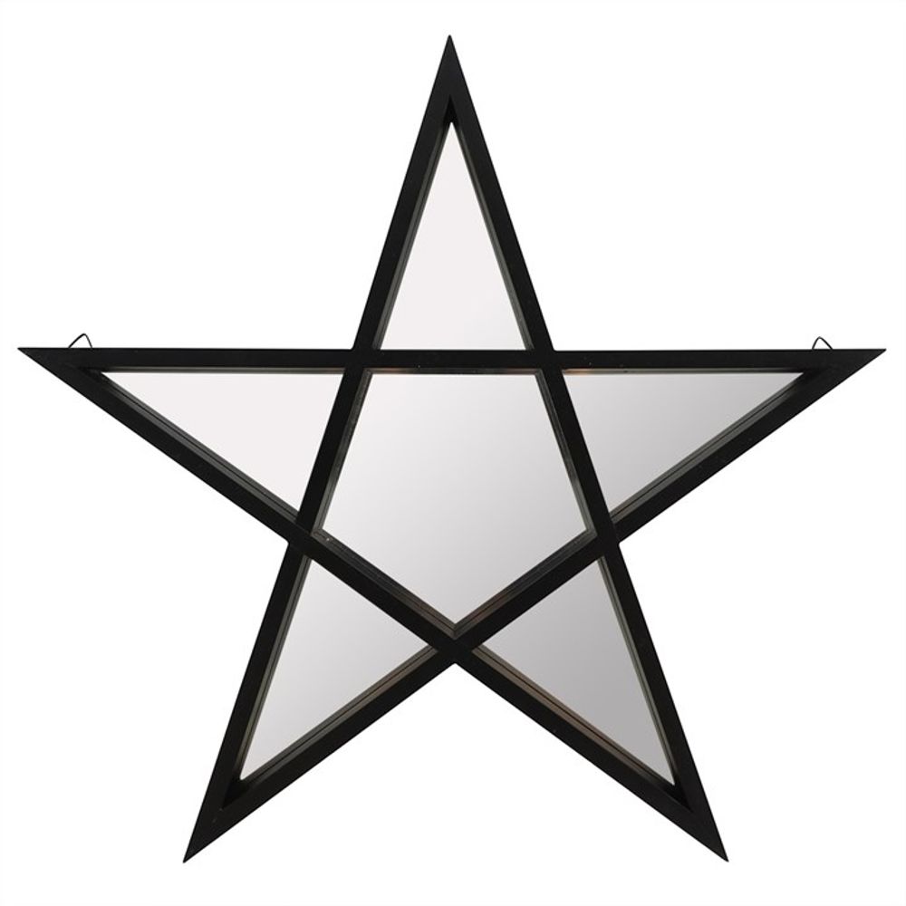 Black Framed Pentagram Mirror