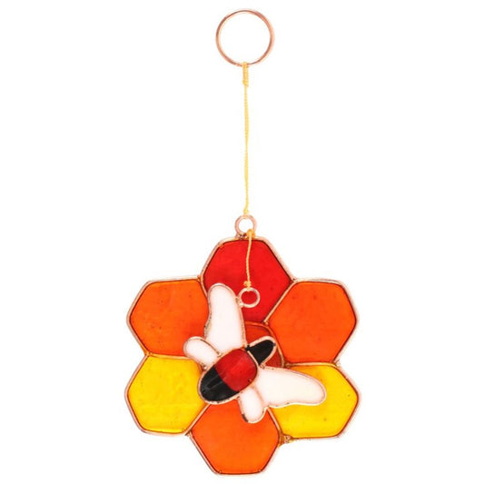 Bee and Honeycomb Suncatcher