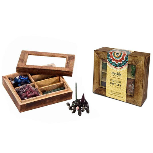 Mandala Incense Gift Set in Wooden Gift Box