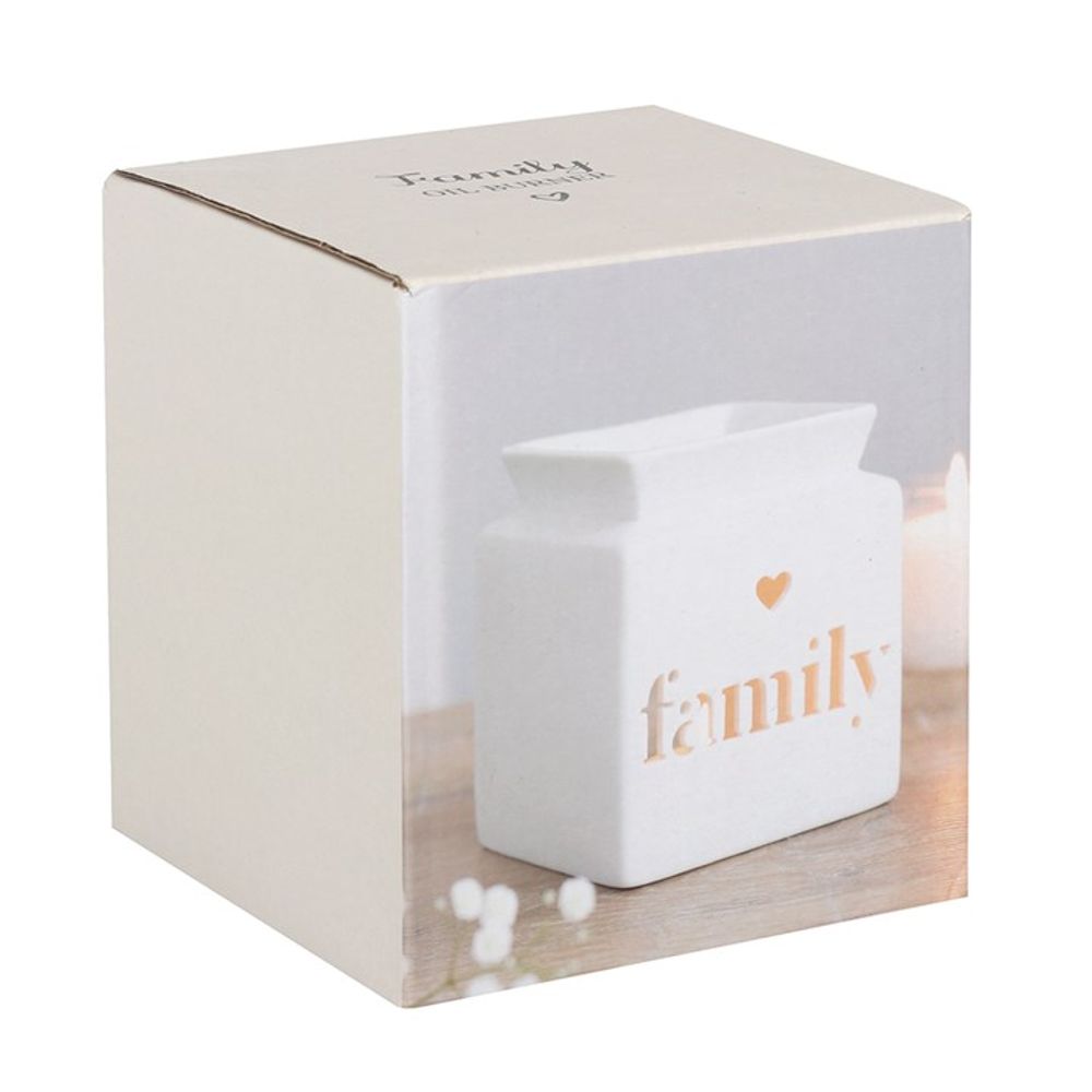 White Family Cut Out Oil Burner