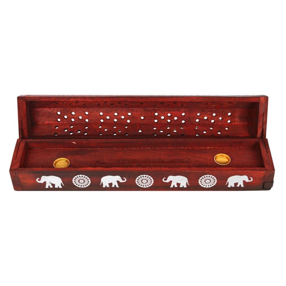 Elephant Wooden Rosewood Incense Box Set