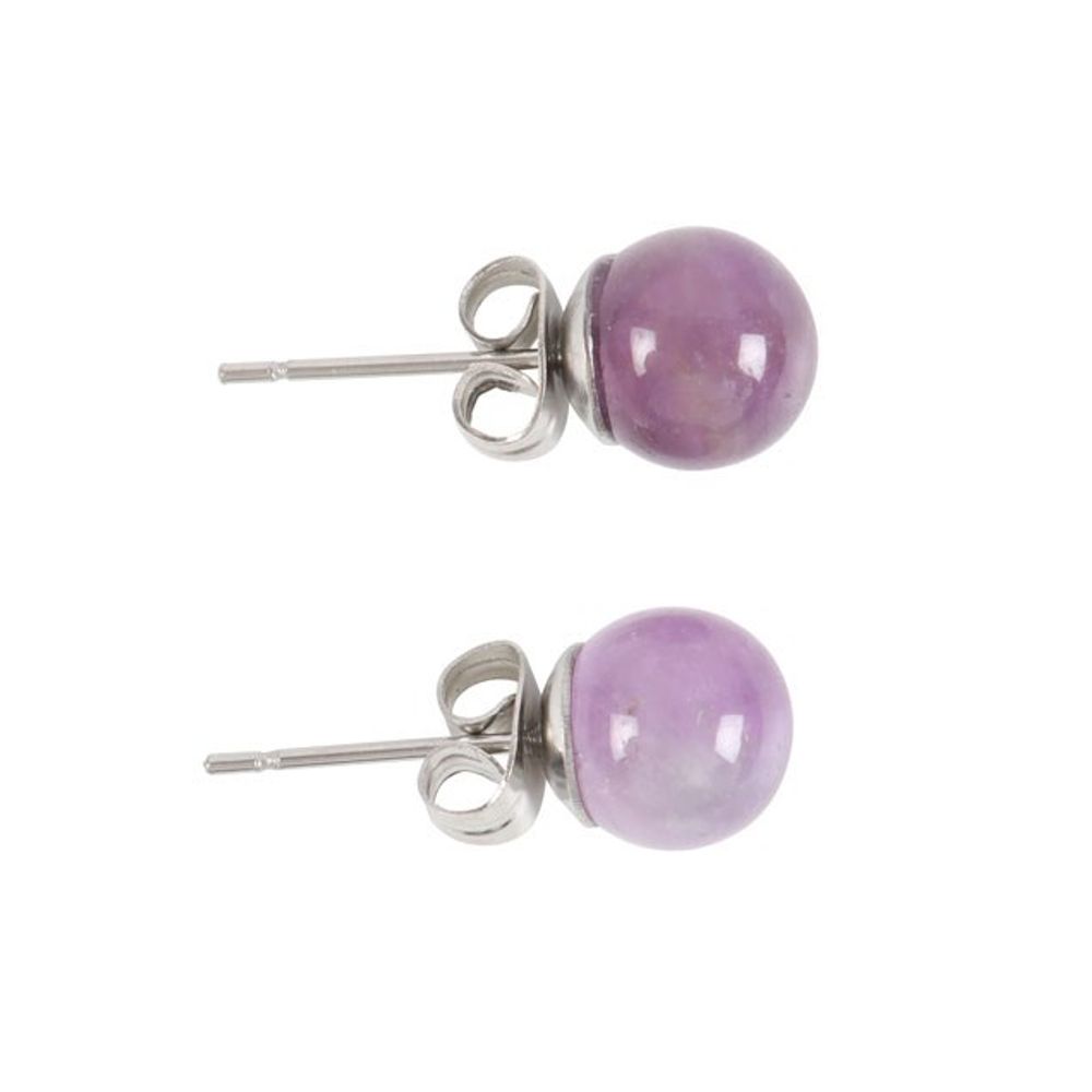 Amethyst Semi Precious Crystal Earrings