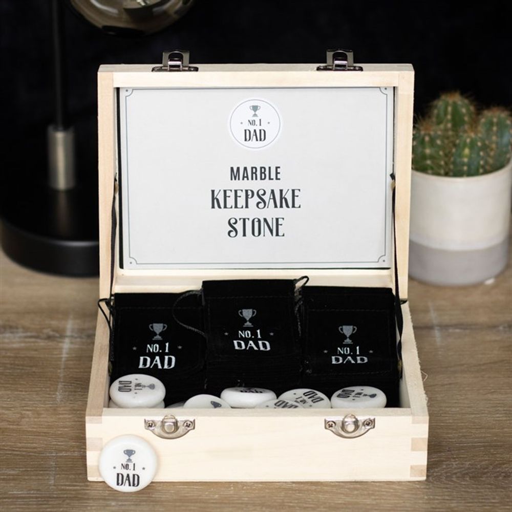 Box of 24 No. 1 Dad Marble Keepsake Stones